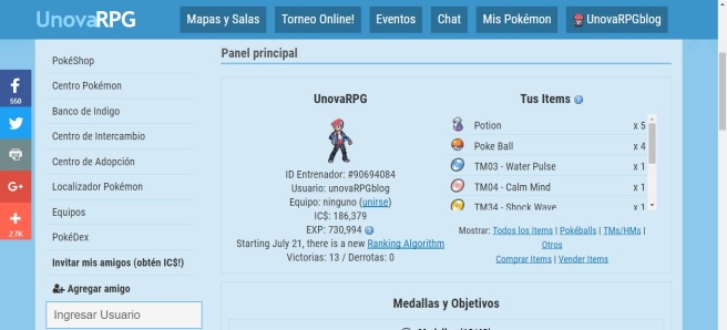 Iniciando en UnovaRPG o Pokémon Indigo